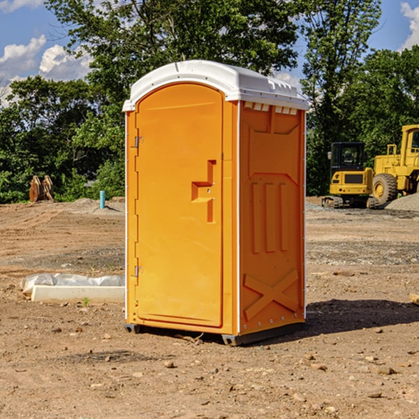 how often are the portable restrooms cleaned and serviced during a rental period in Cambridge Wisconsin